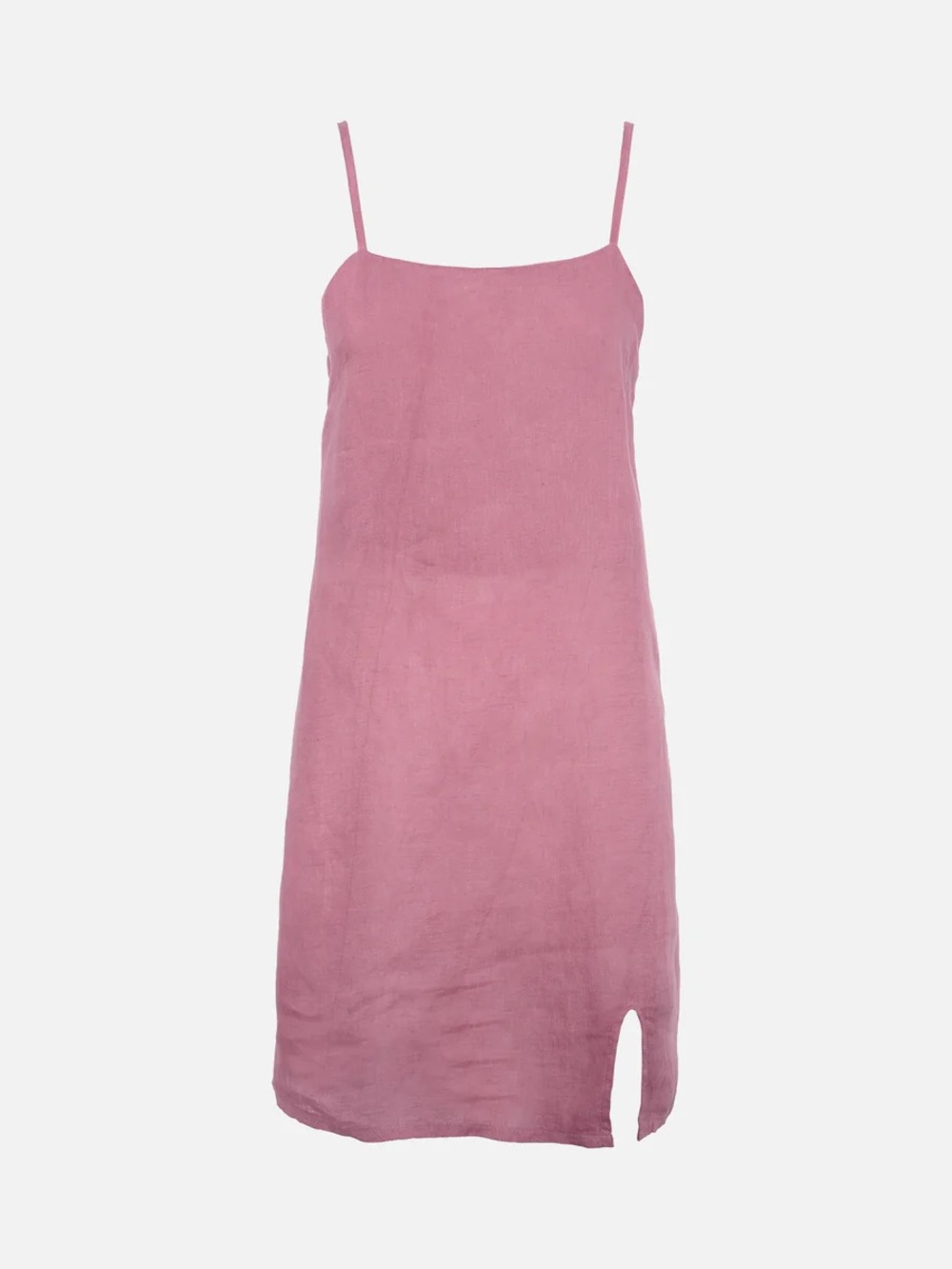 Italian Linen Acanfora Sleeveless Mini Dress in Dusty Rose